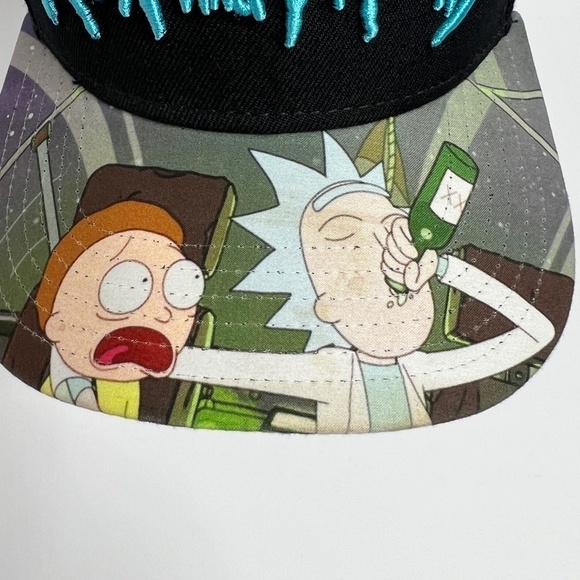 Adult Rick & Morty Snap Back Hat Ball Cap Adult Swim Festival EDC Rave - Picture 2 of 8